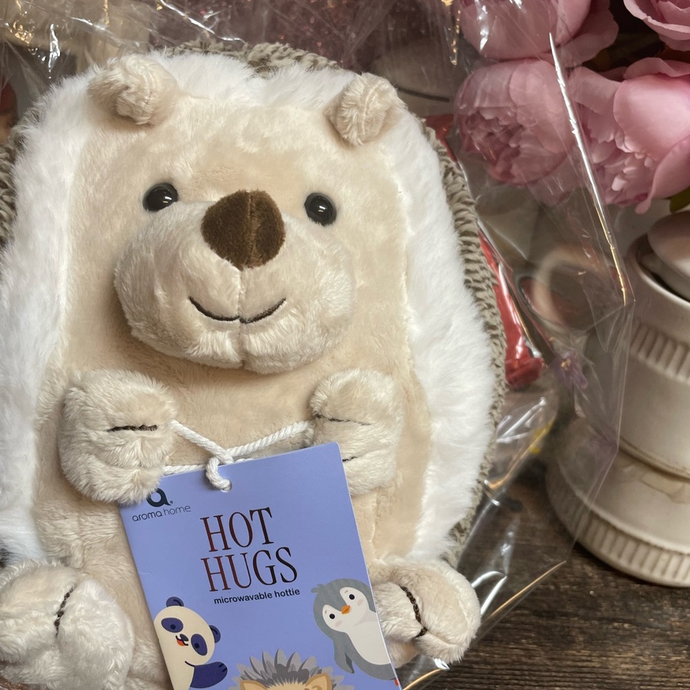 Aroma Home Cream and Brown Hedgehog Hot Water Bottle